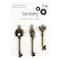 Found Objects Oxidized Brass Key Charms by Bead Landing™